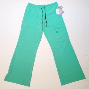 Lynx Scrub Pants Womens  XS Petite Cargo Stretch NWT